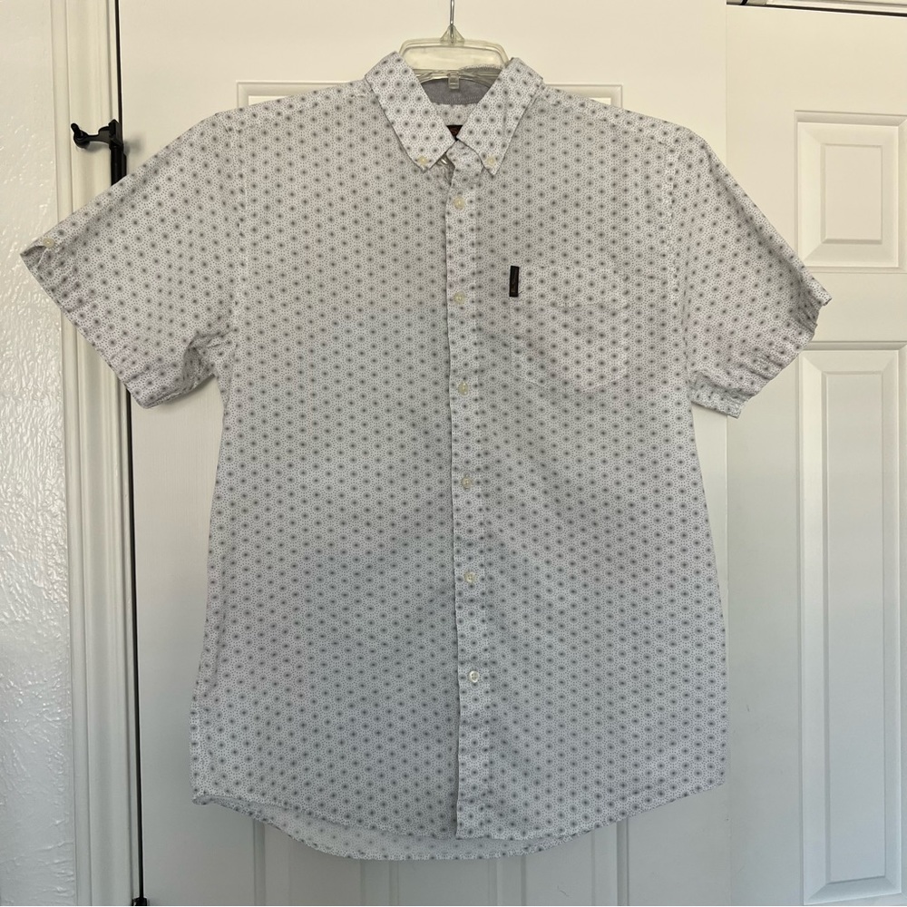 EUC Ben Sherman Starburst Retro Print Short Sleeve Button Cotton Shirt - Large